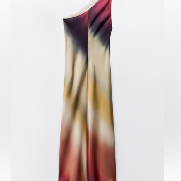 NWT multicolored satin dress - Picture 3 of 4